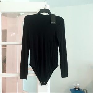 Black High Neck Bodysuit